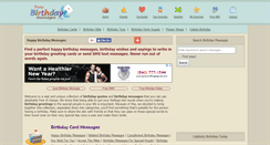 Desktop Screenshot of freebirthdaymessages.com